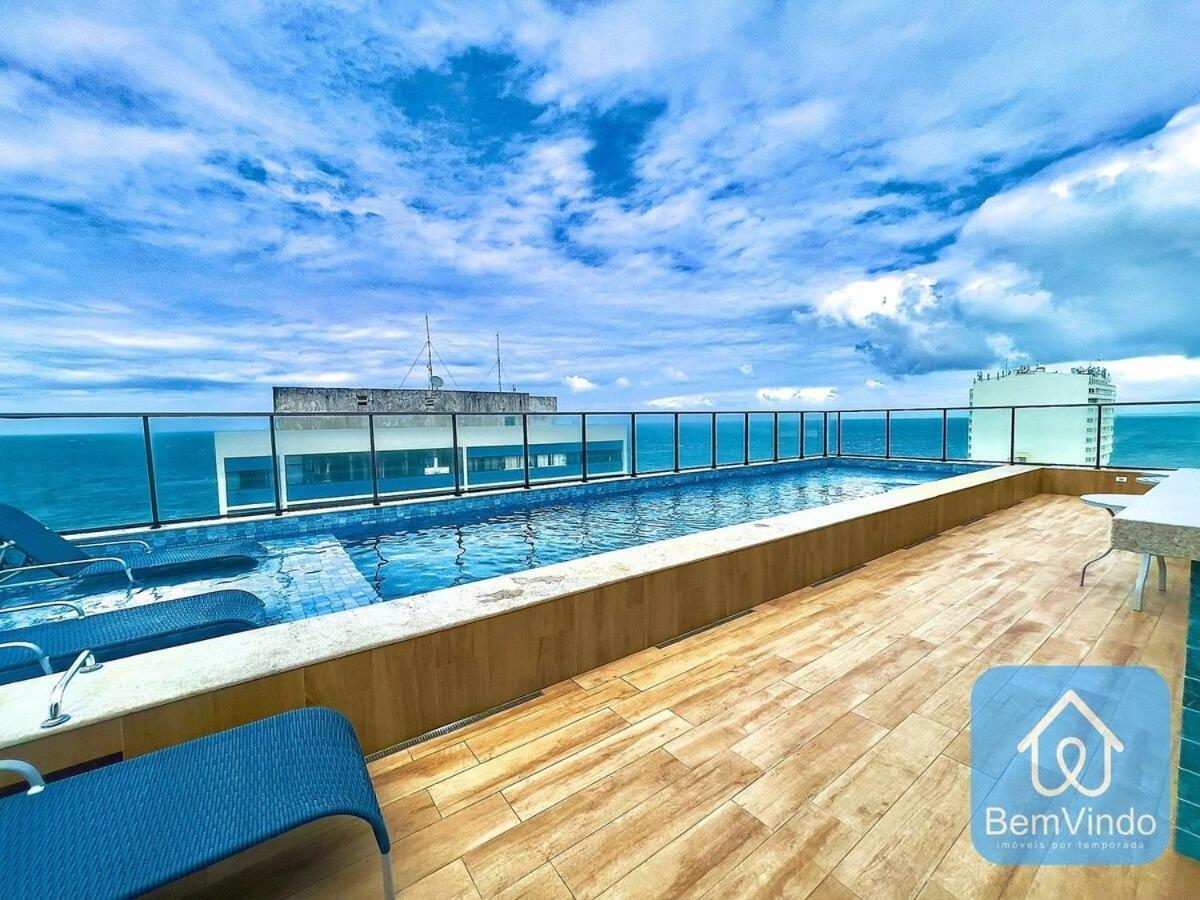 Apartamento Com Linda Vista Mar No Smart Barra 2 Salvador Kültér fotó
